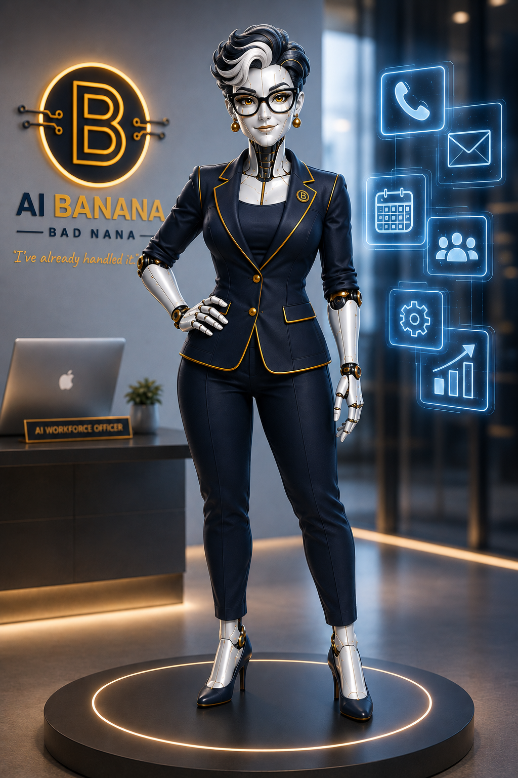 AI Banana, a professional robotic AI Workforce Officer